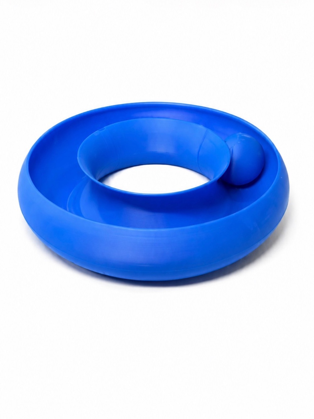 Bright Blue Silicone Ring Toy for cats
